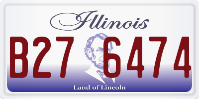 IL license plate B276474