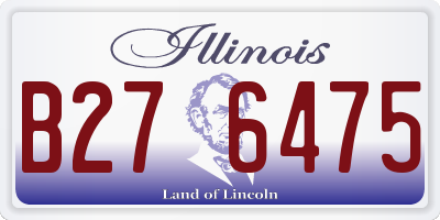 IL license plate B276475