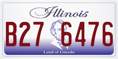 IL license plate B276476