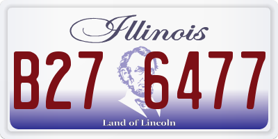 IL license plate B276477