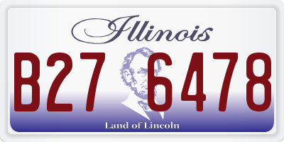 IL license plate B276478