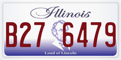 IL license plate B276479