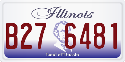IL license plate B276481