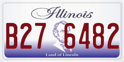 IL license plate B276482