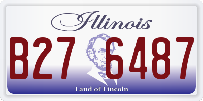 IL license plate B276487