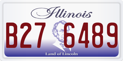 IL license plate B276489
