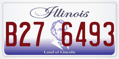 IL license plate B276493