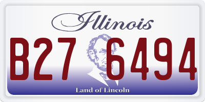 IL license plate B276494