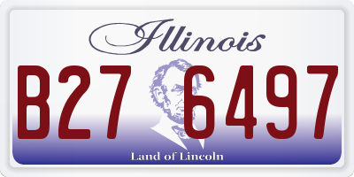 IL license plate B276497