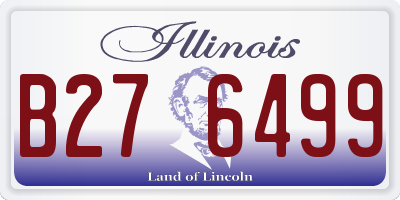 IL license plate B276499