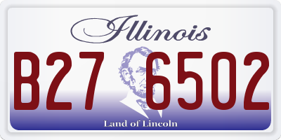 IL license plate B276502