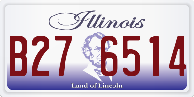 IL license plate B276514