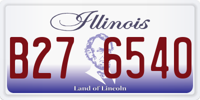 IL license plate B276540