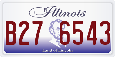 IL license plate B276543