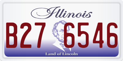IL license plate B276546