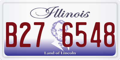 IL license plate B276548