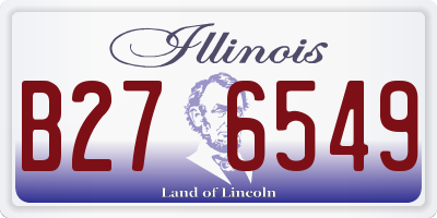 IL license plate B276549