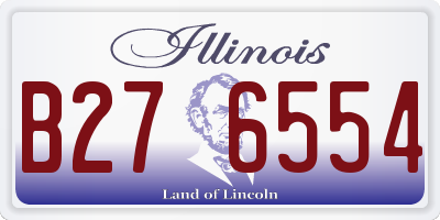 IL license plate B276554