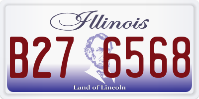 IL license plate B276568