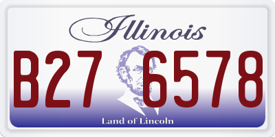IL license plate B276578