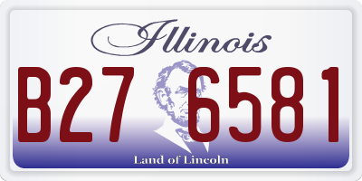 IL license plate B276581