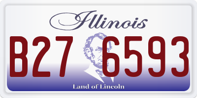 IL license plate B276593
