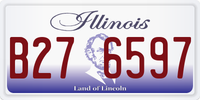 IL license plate B276597