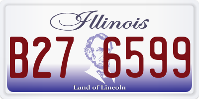 IL license plate B276599
