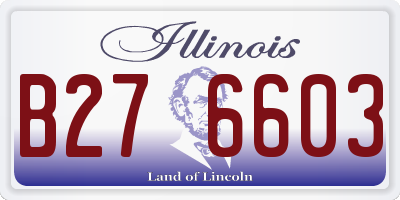 IL license plate B276603