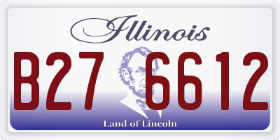 IL license plate B276612