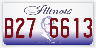 IL license plate B276613