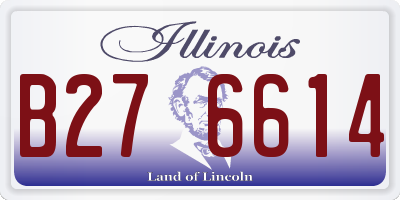 IL license plate B276614