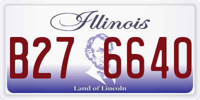 IL license plate B276640