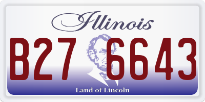 IL license plate B276643