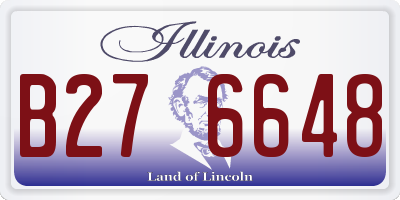 IL license plate B276648