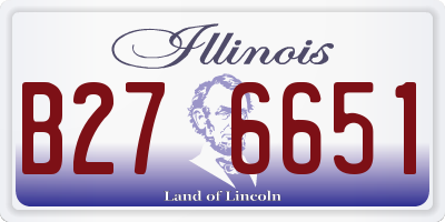 IL license plate B276651