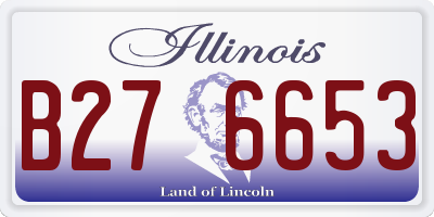 IL license plate B276653