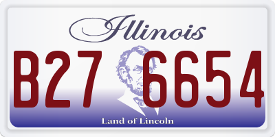 IL license plate B276654