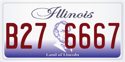 IL license plate B276667