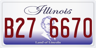 IL license plate B276670