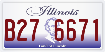 IL license plate B276671