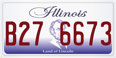 IL license plate B276673