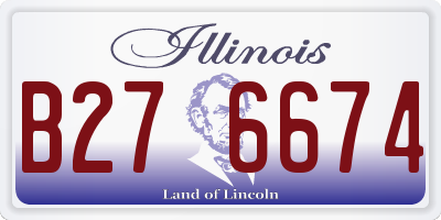 IL license plate B276674