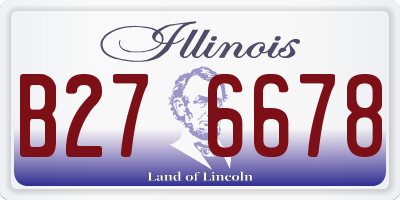 IL license plate B276678