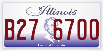 IL license plate B276700