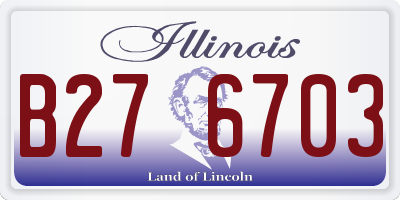 IL license plate B276703