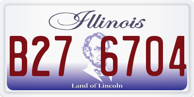 IL license plate B276704