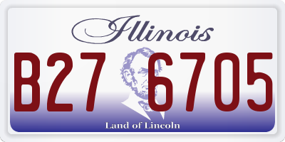 IL license plate B276705