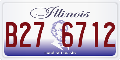 IL license plate B276712