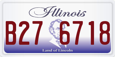IL license plate B276718